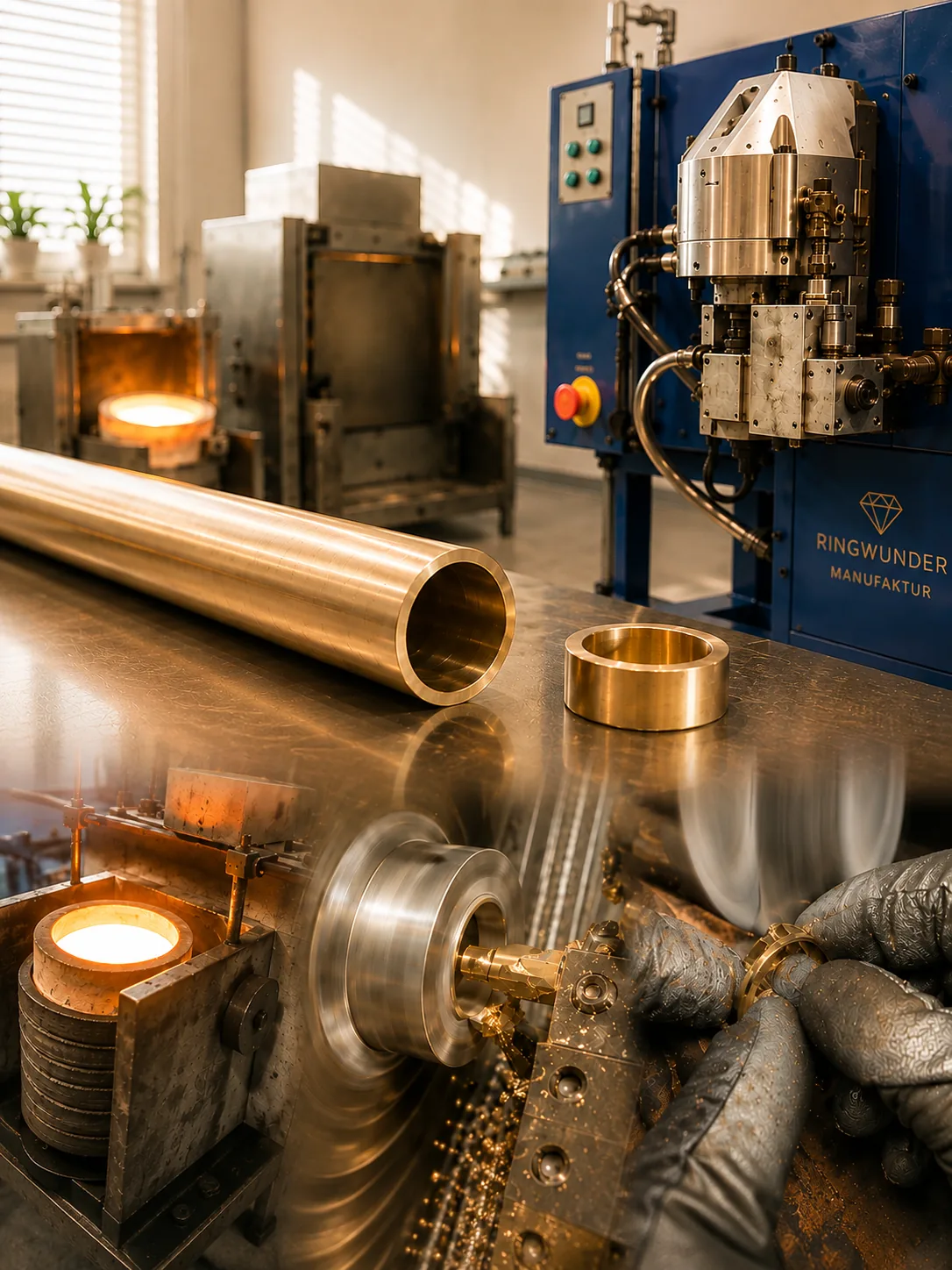 Produktion eines Traurings auf einer CNC-Drehmaschine
